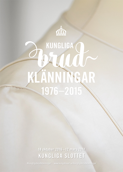Kungliga brudklänningar Drottning Silvia utställning  Rikssalen Kungliga slottet 2016